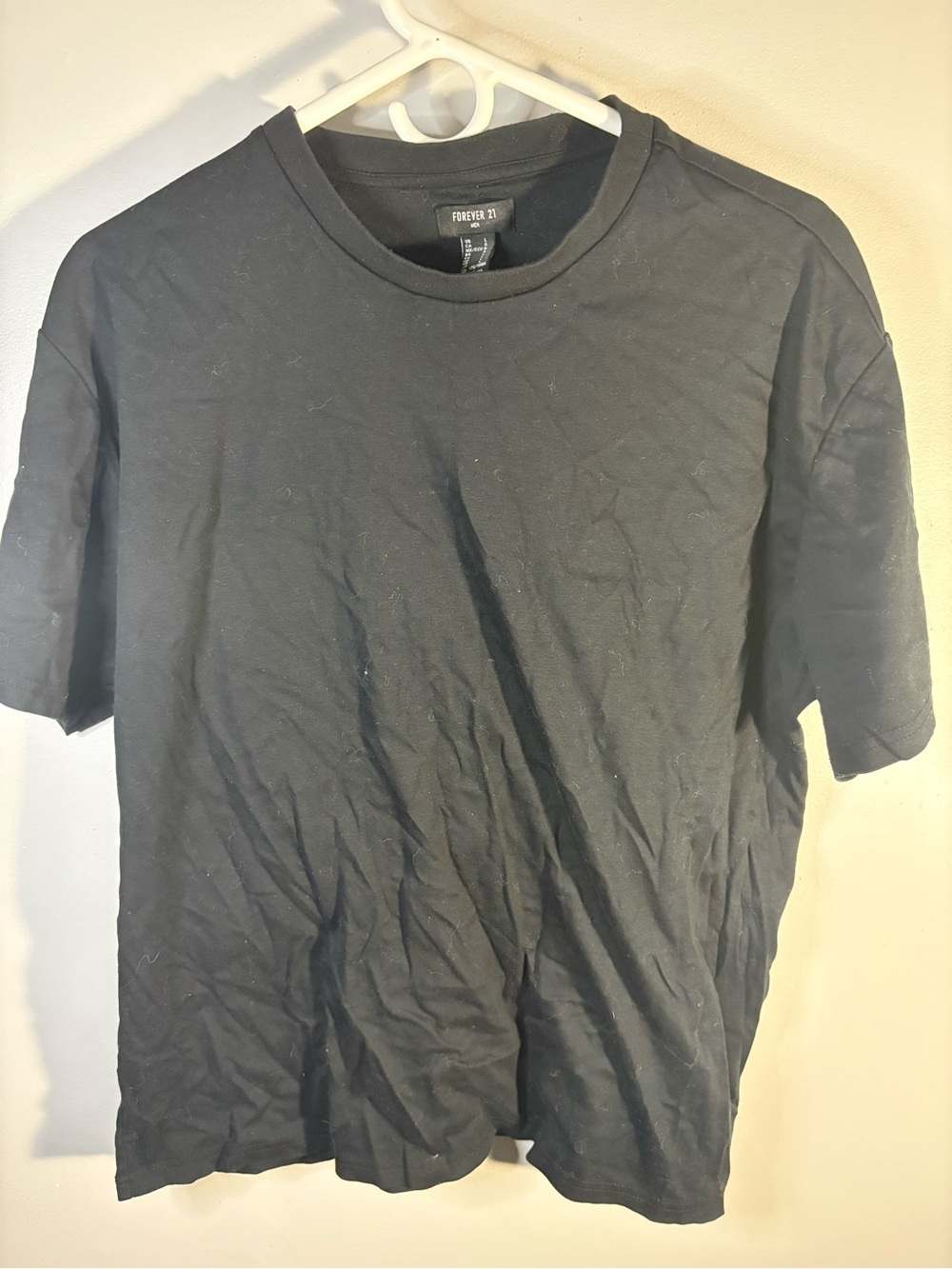 Forever 21 Men's Black Short-Sleeve Crew T-Shirt